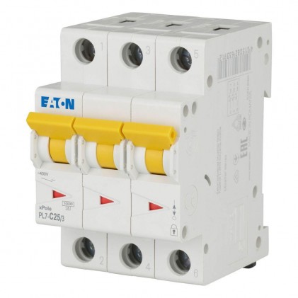Автоматичний вимикач 3п 25A PL7-C25/3 10kA EATON