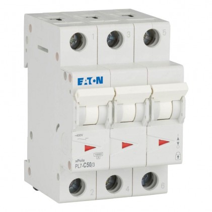 Автоматичний вимикач 3п 50A PL7-C50/3 10kA EATON