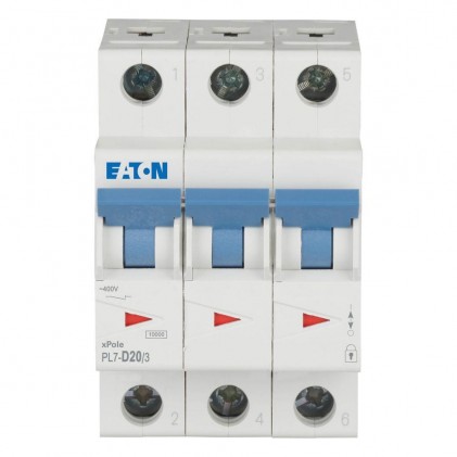 Автоматичний вимикач 3п 20A PL7-D20/3 10kA EATON