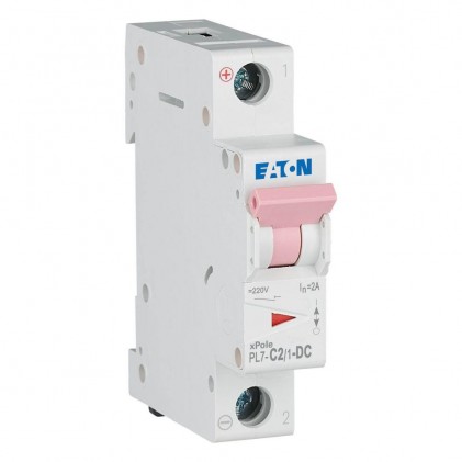 Автоматичний вимикач 1п 2A PL7-C2/1-DC 10kA EATON