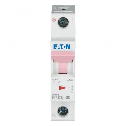 Автоматичний вимикач 1п 2A PL7-C2/1-DC 10kA EATON
