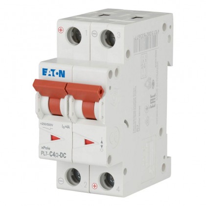 Автоматичний вимикач 2п 4A PL7-C4/2-DC 10kA EATON