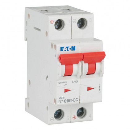 Автоматичний вимикач 2п 10A PL7-C10/2-DC 10kA EATON