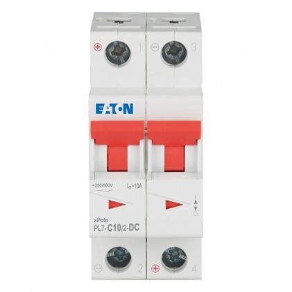 Автоматичний вимикач 2п 10A PL7-C10/2-DC 10kA EATON