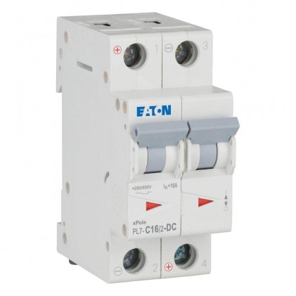 Автоматичний вимикач 2п 16A PL7-C16/2-DC 10kA EATON