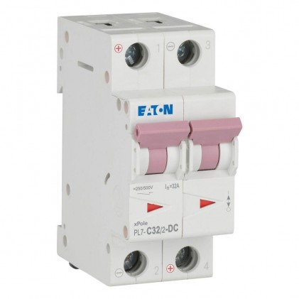 Автоматичний вимикач 2п 32A PL7-C32/2-DC 10kA EATON