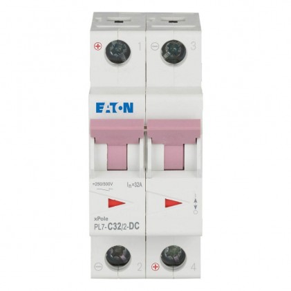 Автоматичний вимикач 2п 32A PL7-C32/2-DC 10kA EATON