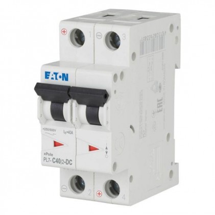 Автоматичний вимикач 2п 40A PL7-C40/2-DC 10kA EATON