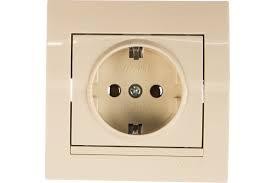 Розетка LEZARD Deriy 702-0202-121В с заземляющим контактом крем