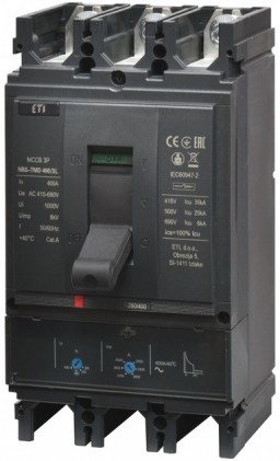 Автоматичний вимикач NBS-TMD 400/3L 400A (36кА, (0.7-1)In/(5-10)In) 3P ETI