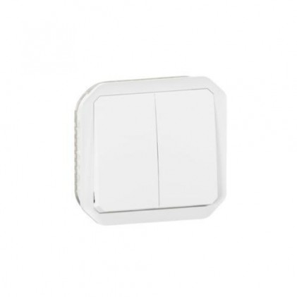 Выключатель/переключатель кнопка LEGRAND Plexo New 2-кл механизм IP55 белый