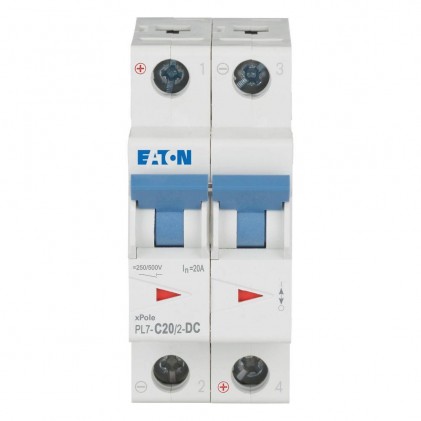 Автоматичний вимикач 2п 20A PL7-C20/2-DC 10kA EATON