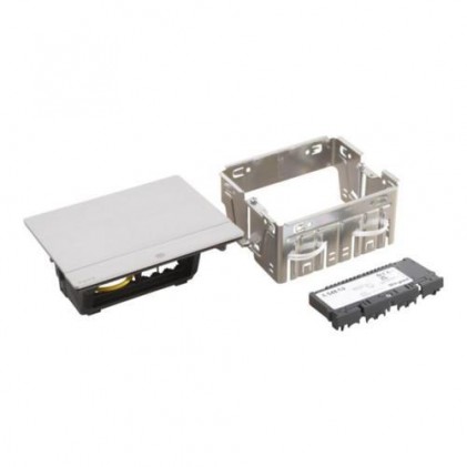 Выдвижной люк LEGRAND INCARA POP-UP с монтажным комплектом 4 модуля IP20 цвет нерж.сталь