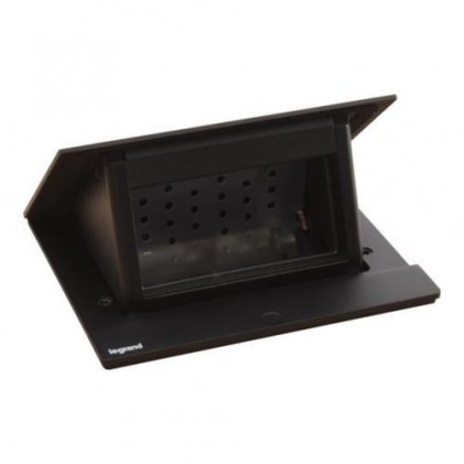 Висувний люк LEGRAND INCARA POP-UP з монтажним комплектом 4 модуля ІР20 колір чорний