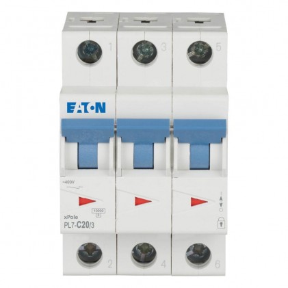 Автоматичний вимикач 3п 20A PL7-C20/3 10kA EATON
