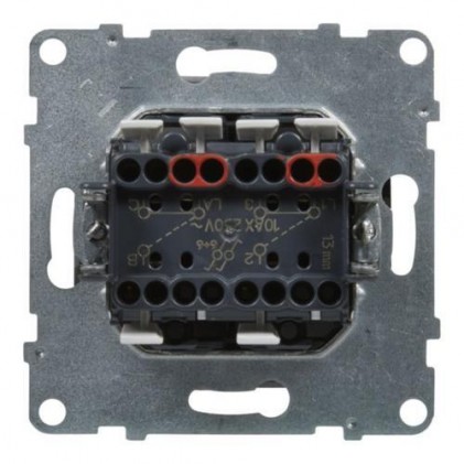 Выключатель-переключатель LEGRAND Suno 2-клавишный 10АХ/250В автоклеммы черный