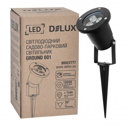 Светильник DELUX GROUND 001 LED 3W 5000К 220V IP64 садово-парковый грунтовой светодиодный