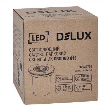 Светильник DELUX GROUND 016 LED 3W 5000К 220V IP67 садово-парковый грунтовой светодиодный