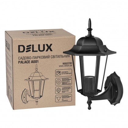 Светильник DELUX PALACE A001 E27 черный садово-парковый