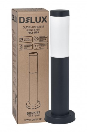 Светильник DELUX POLE 0450 E27 темно серый садово-парковый