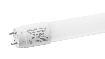 Лампа світлодіодна DELUX  Fresh Meat FLE-004 18 Вт 1.2м T8 230В G13 EM для підсвічування продуктових вітрин