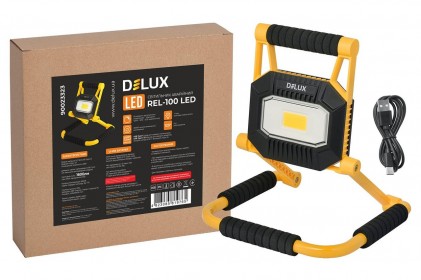 Світильник DELUX REL-100 (3.7V 4400mAh)LED COB 20W  6500K IP54 аварійний світлодіодний