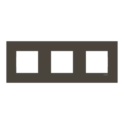 Рамка ABB Zenit S 3-м черная матовая N2273.А NТ