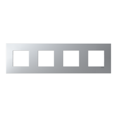 Рамка ABB Zenit S 4-м серебряная N2274.А PL