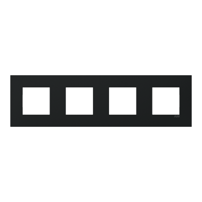 Рамка ABB Zenit S 4-м чорна матова N2274.А NT