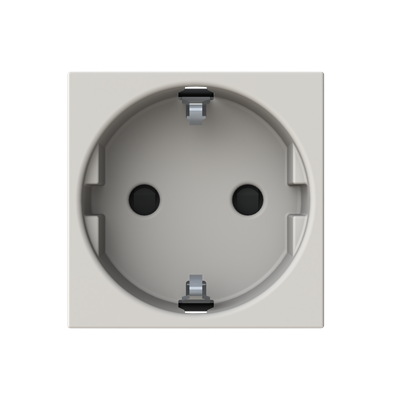 Розетка ABB Zenit з заземлюючим контактом і захисними шторками 2 мод. дюна N2288DN