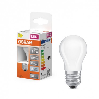 Лампа OSRAM LEDS CLP60 5.9W/840 230V GL FR E27 светодиодная