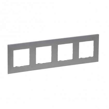 Рамка 4-м  LEGRAND Niloé Step сталь