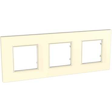 Рамка SCHNEIDER UNICA QUADRO MGU2.706.25 3 місця бежевий