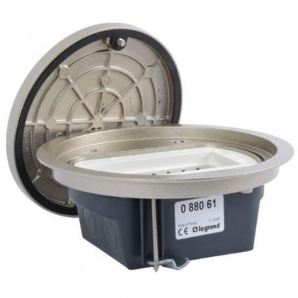 Люк розетковий для підлоги LEGRAND на 4 модуля нержавіюча сталь