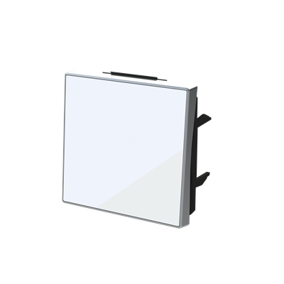 Клавиша одинарная АВВ Sky Niessen белое стекло