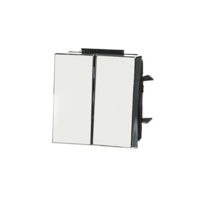 Клавиша двойная АВВ Sky Niessen белая