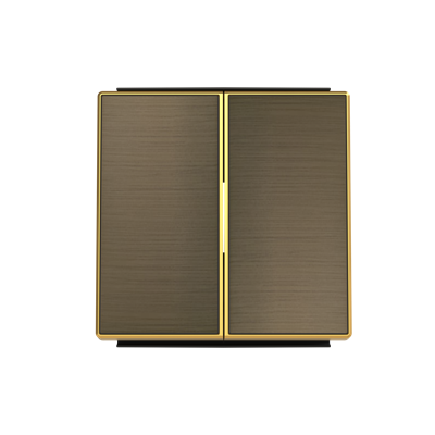 Клавиша двойная АВВ Sky Niessen античное золото