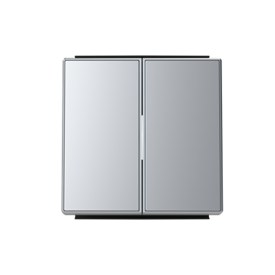 Клавиша двойная АВВ Sky Niessen серебряная