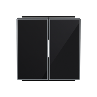 Клавиша двойная АВВ Sky Niessen черное стекло