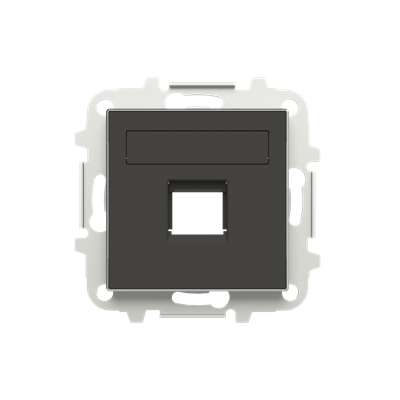 Центральная плата вывода АВВ Sky Niessen с суппортом одинарная коммуникационная черная матовая