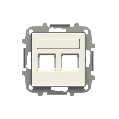 Центральная плата вывода АВВ Sky Niessen с суппортом двойная коммуникационная белая