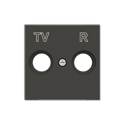Центральная плата к розетке TV+R АВВ Sky Niessen черная матовая