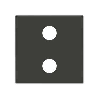 Центральная плата 2хRCA АВВ Sky Niessen черная матовая