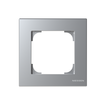 Рамка 1-м АВВ Sky Niessen серебряная