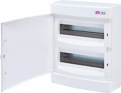 Щит зовнішній розподільний ECT 24PO (24 модулі білі дверцята) ETI