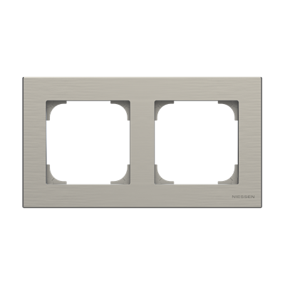 Рамка 2-м АВВ Sky Niessen нержавеющая сталь