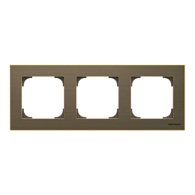 Рамка 3-м АВВ Sky Niessen античное золото