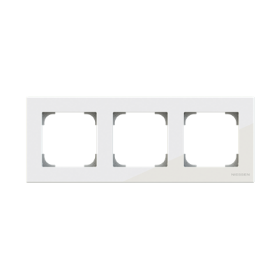 Рамка 3-м АВВ Sky Niessen стекло белое