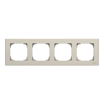 Рамка 4-м АВВ Sky Niessen нержавеющая сталь