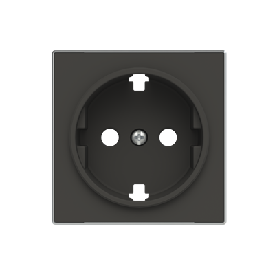 Центральная плата розетки с зк АВВ Sky Niessen черный матовый